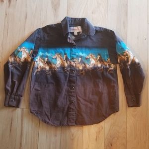 Western style pearl snap shirt
